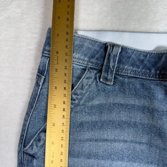 Democracy Womens Blue Denim AB Tech Crop Jeans Size 16 Relaxed Fit Casual‎ - Picture 7 of 9